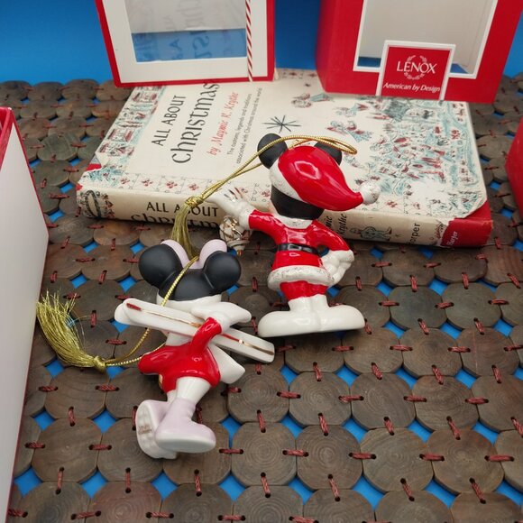 Lenox Skiing Minnie & 2016 Mickey Ornament - Picture 5 of 8